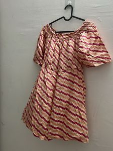 Girly Pink Dress || Long Top Style || S-M || AJIO