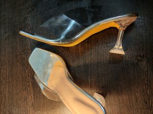 New Silver Transparent Heels