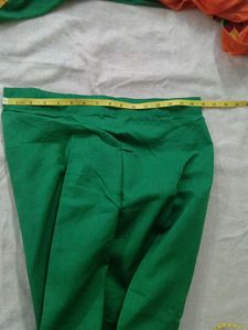 Orange Fulkari Pant Suit Set