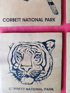 Wooden tea coaster