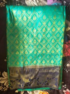 Teal Blue Sari Blouse