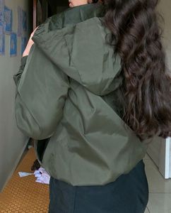 Olive Green Cropped Windbreaker ( Double Lined )
