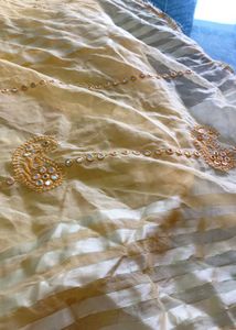Golden Yellow Saree with Free Leggings