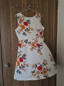 Tokyo Talkies Floral White Frock