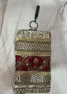 Embroidered Beaded mobile Cover/Holder