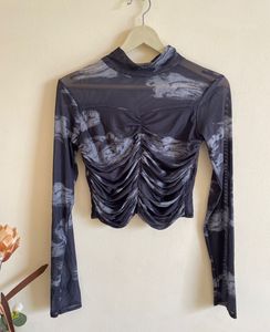 Mesh Long Sleeve Top