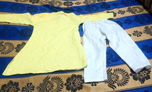 Boys Kurta Set - Lemon Colour