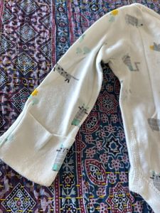 M&amp;S Animal Print Onesie - White