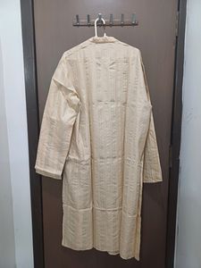 Silk Kurta Set (Beige With Machine Work)