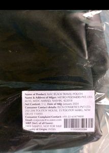 Mac Black Travel Pouch