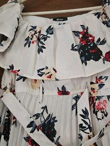 Floral Off-Shoulder Midi Dress