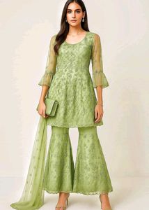 Sharara With Heavy Sequins Zari Moti Work