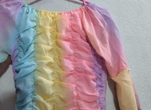 Rainbow Sheer Top