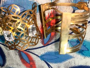 Gold Tone Cuff Bracelets