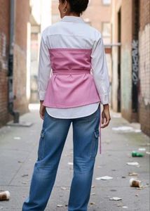 Pink &amp; White Fashion Top