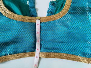 Readymade Light Blue Blouse Silk Blend Material
