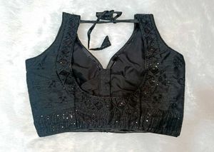 Black Sequin Blouse