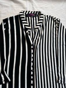 Striped Button-Down Top