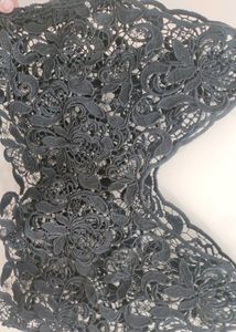 Black Laced Crop Top