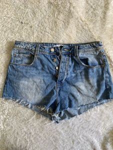 ZARA Denim Button Fly Shorts
