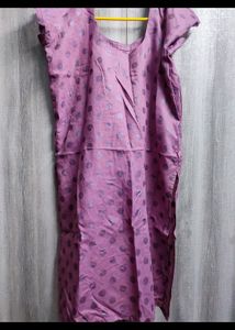 Purple Cream Ethnic Wear With Dupatta