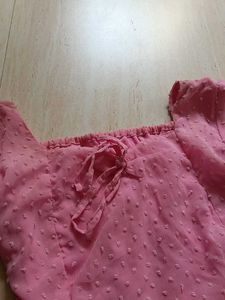 Pink Swiss Dot Dress