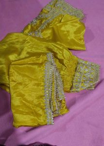 Elegant Yellow Embroidered kurti pyjama set