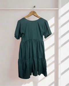 Emerald Green 3/4th sleeve skater dress