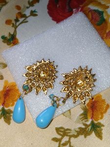 Boho Turquoise Drop Earrings