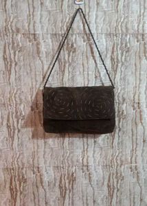 Brown Suede Shoulder Bag