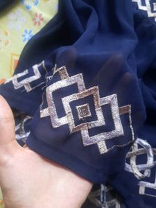 Blue Peplum Top