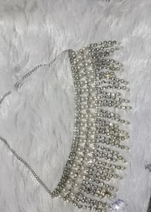 Diamond And Pearl Necklace