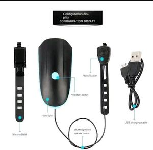 Cycle Light And Horn USB Rechargeable Bicycle.Horn
