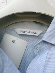 New With Tag Korean Bodyfit Light Blue Button-Down