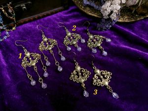 ✨️Ethereal Fairy Crystal Drop Filigree Earrings✨️