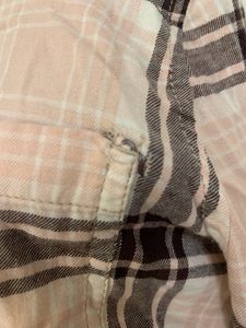 oversized pink and grey checkered shirt