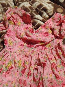Floral Print Pink Dress