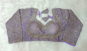 Embroidered Lilac Blouse
