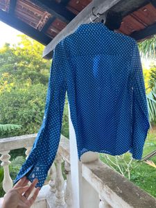 Blue Polka Dot Shirt