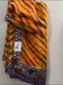 Elegant Striped Saree