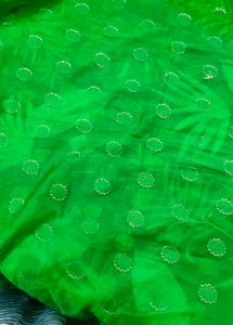 Green Pearl Suit With Dupatta