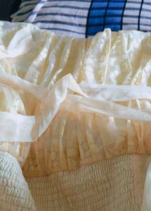 Vintage Yellow Floral Dress Gown