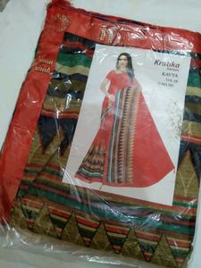 Multi Red Saree New With Tags