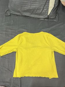 Yellow Ribbed Top
