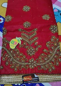 Red Embroidered Salwar Suit With Dupatta