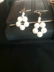 White Flower Earrings