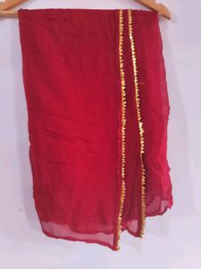 Deep Red Dupatta