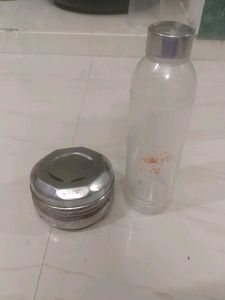 Lunch Box with Water Bottle,used