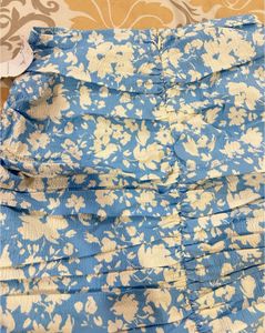 Floral Ruched Mini Skirt