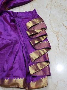 Purple Silk Nauwari For kids
